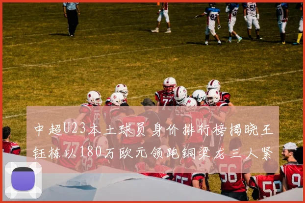 中超U23本土球员身价排行榜揭晓王钰栋以180万欧元领跑铜梁龙三人紧随其后